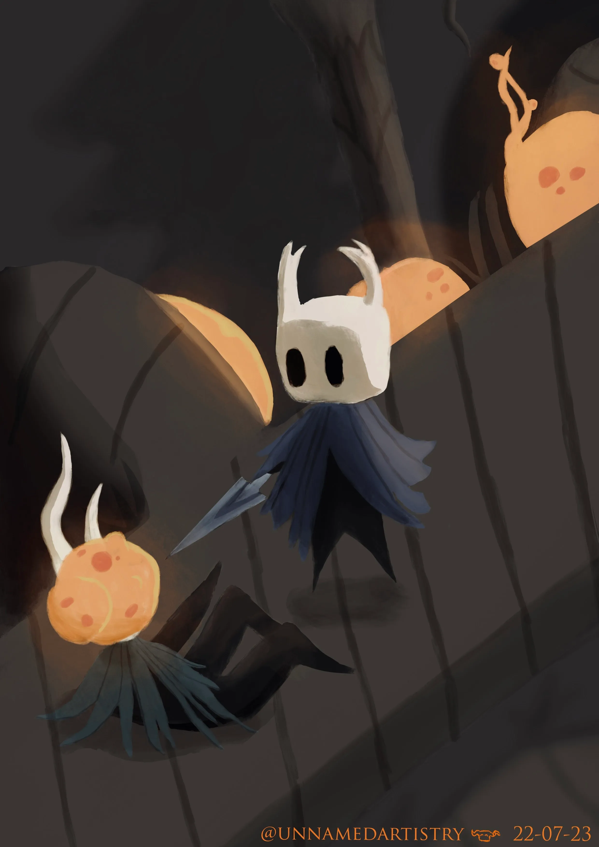 The Knight holds a nail to the broken vessel