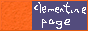 a web button with an orange square on the left and a violet rectangle on the right, with the words 'clementine page' scrawled messily on it.